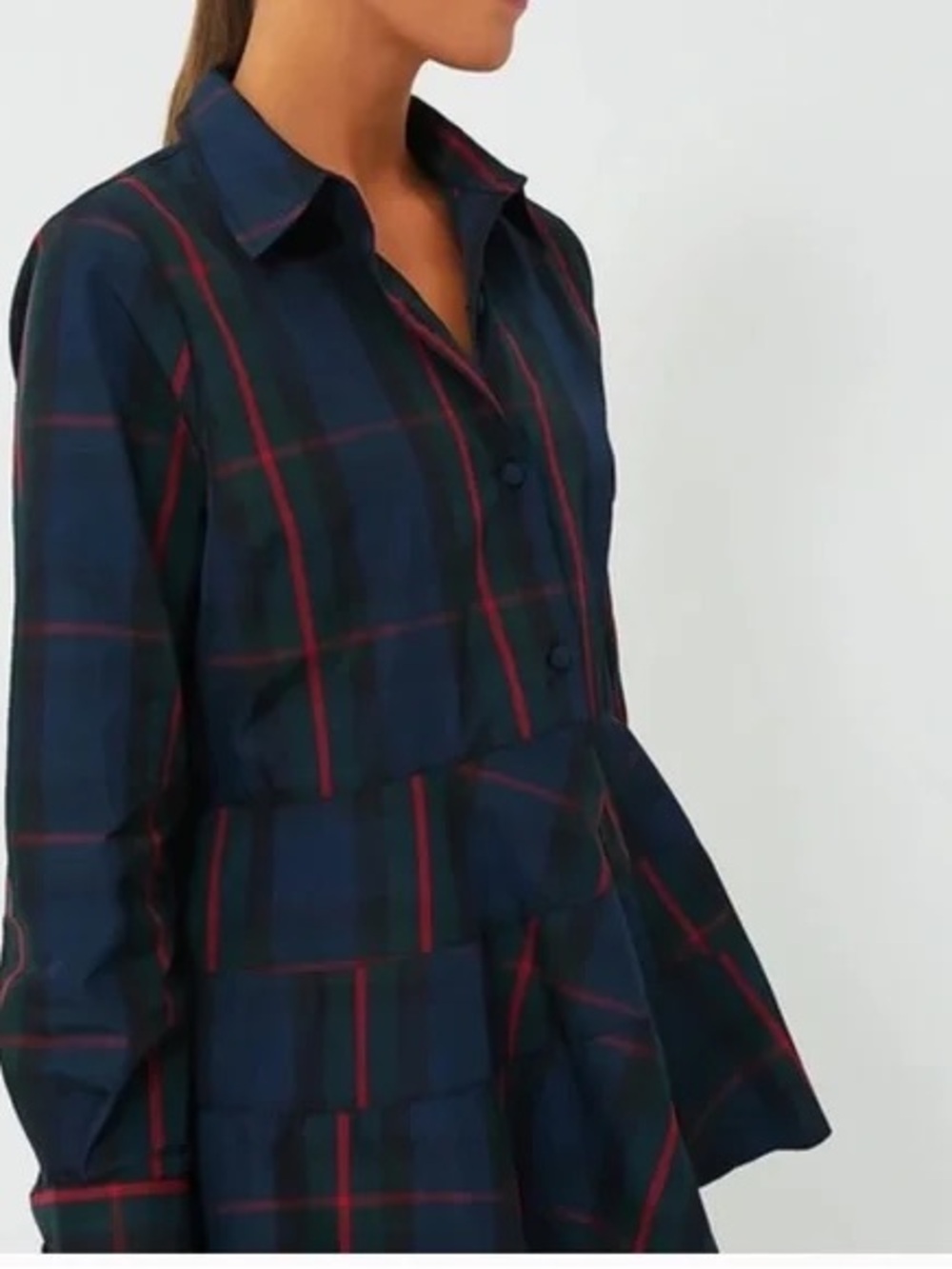 A26 Tuckernuck Pomander Place Fraser Plaid Ashlen Blouse - Picture 2 of 10
